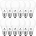 E ENERGETIC LIGHTING Dimmable LED Light Bulbs, 60W Equivalent, Cool White 4000K, 8-8.5W 800 Lumens LED Bulbs, E26 Base Standard Light Bulbs, ETL Listed, 12 Packs