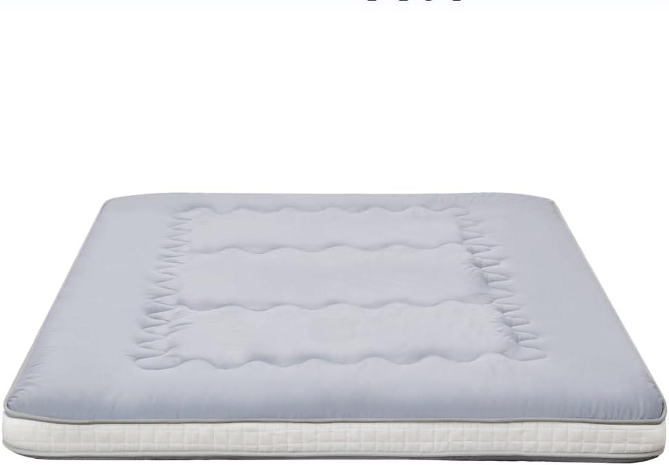 Dr.Futon Japanese Floor Futon Mattress Extra Thick Folding Roll Up Bed Topper Mat for Guest,Lounger and Tavel, Full