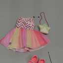 Glitter Girls  14-Inch Doll Clothes  Sequined Party Dress  Pink High  Tops & Star Purse  Elastic Hair Bow  3+ Years Starlight Delight
