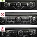 Aluminum Alloy Air Conditioner Switch Knob AC Button Trim Cover & Headlight Knob Cover for 2018-2024 Jeep Wrangler JL/JT Gladiator (Golden)