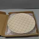 Nook Theory 4 Pack Reusable Bamboo Plates - Non-Toxic Toddler and Kids Plate, Dishwasher Safe, Not Microwavable Dinnerware (Grid 8")