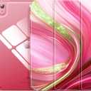 INFILAND Compatible with iPad (A16) 11th Generation 11 Inch 2025 Case, iPad 10th Generation Case 2022 10.9 Inch, Clear Slim Protective Cover with Apple Pencil Holder, Charging Adapter (PinkGlow)