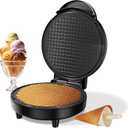 Waffle Cone Maker, 750W Thin Waffle Maker (Ice Cream Cone) with Shaper Roller, 7.08" Nonstick Plate