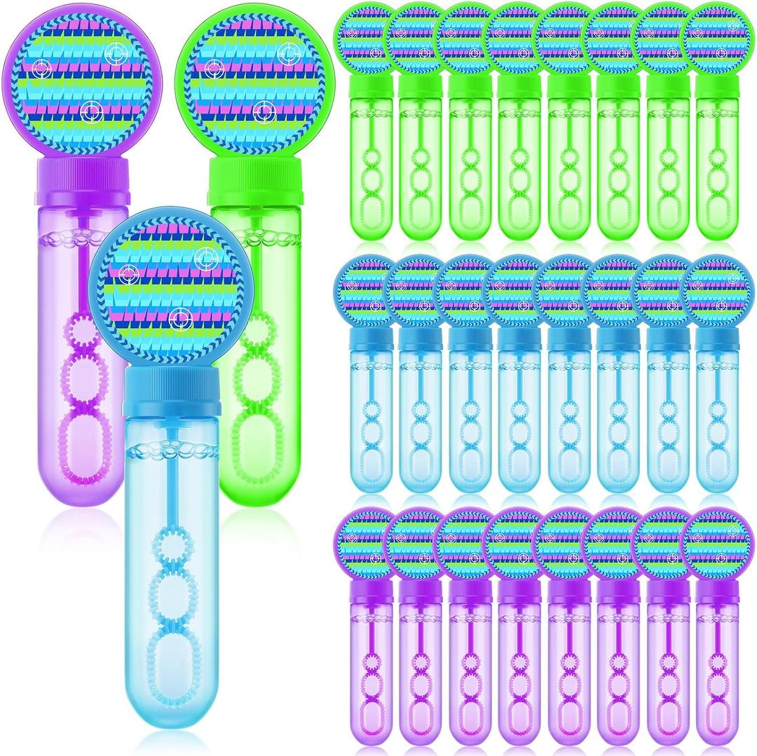 24 Pcs Video Game Bubble Wands Mini Bubble Party Favor Toys for Kids Toddlers Birthday Goodie Bag Stuffer Filler Summer Activity Wedding Outdoor Classroom Reward Gifts