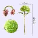 Real Touch Green Hydrangea Artificial Flowers (4-Pack) -20" Faux Hydrangea Flowers with Long Stem & Leaves Realistic Fake Hydrangeas for Home Decor Floral Arrangements Wedding Bouquets Centerpieces