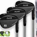 Premium Full Face Golf Wedges, Golf Wedge Set and Singles, 3 Wedges 52°, 56°, 60°,Lob,Gap,Sand Golf Club for Men, Premium Grip, Right Hand, max Spin, Set of 3 Wedges
