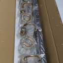 Ralbay Modern LED Bathroom Vanity Lights 5-Lights Crystal Vanity Lights Over Mirror Modern Black Bathroom Vanity Lighting Fixtures (Round-Black+Gold)