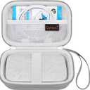 Canboc Hard Case for HP Sprocket 2x3 Instant Smartphone Photo Printer (Luna Pearl Case), Mesh Pocket fits Zink Photo Paper, Cable, Grey (Case Only)