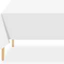 QIKSION White Plastic Table Cloth Disposable 2 Pack, 54 x 108 Inch Tablecloths for Party, Picnic, Birthday, Rectangle Table Cover