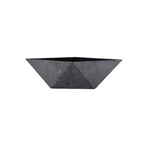 The HC Companies 6 Inch Deco Faceted Plastic Succulent Bowl - Unique Decorative Indoor Planter with Drainage Hole, Faux Concrete 2 pack