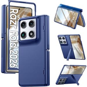 GooseBox for Motorola Razr Fold Case 2026 Phone Case Built-in Screen Protector & Hinge Protection & Hidden Kickstand Razr Fold Case with Full Body Shockproof Protective Phone Case for Moto Razr Fold
