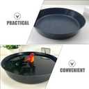 BESPORTBLE Birdcage Bath Tray Cockatiel Gazebo Bowl Round Container Bath Tub Dog Bathing Feeder Birdcages Budgie Parrot Bird Bath for Canary Cage Birdbath Pond Black Plastic