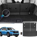 Cargo Mat for Honda Pilot 2026 2025 2024 2023, All Weather TPE Trunk Mat with Backrest Mat Left Storage Tray Mat Car Accessories for Pilot (Cargo Mat with Backrest Mats)