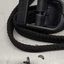 MACBORO Tsa Approved Hypoallergenic Nickel Free Non Metal Belt for Men Elastic Stretch Braided Golf Accessories Belt 1.38" (XL-Size 42Length 48"/120cm, Black)