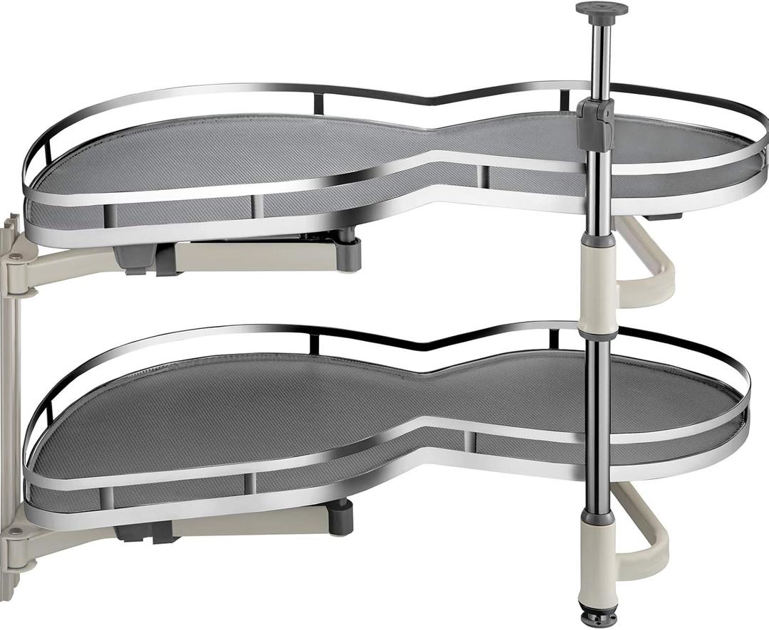 VEVOR Swing Left Blind Corner Cabinet Pull Out for 36 inch Cabinet, 2 Tier Tray Kitchen Soft Close Cloud Organizer Right Handed Open