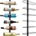 Wine Rack Wall Mounted: 8 Bottles Wine Bottle Holder Hanging Bar Liquor Storage Organizer of Cabinet Kitchen - Designed for SpaceSaver (8 Bottles)
