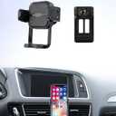 Car Phone Holder for 2009-2017 Audi Q5 / 2014-2017 Audi SQ5 Auto Accessories Navigation Bracket Interior Decoration Mobile Cell Phone Mount, 360 Rotation, Vehicle-Specific Custom Mount