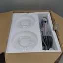 2-Lights Industrial Glass Wall Sconces, Antique Brass Clear Striped Globe Shade Wall Light Fixture for Bathroom Vanity, Bedroom, Dining Room, Living Room, Farmhouse, Stairs (Black)