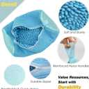 Shoe Washing Machine Bag,Laundry Shoe Bag for Washer and Dryer,Reusable Shoe Cleaning Bag for Sneakers,Tennis Shoes,With Self-locking Zipper, Microfiber Inside,Include Shoe Bag (Pro Blue - 2 Pack)