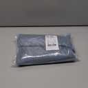 RYB HOME Swag Valances for Living Room, Linen Blend Curtains Semi Sheer Window Toppers, Airy Soft Breathable for Home Decoration, Farmhouse, Kitchen, Cafe, Width 36 x Length 36, Stone Blue, 2 Panels