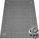 Cat Litter Mat, Litter Trapping Mat Soft on Kitty Paws, 47" x 35" Kitten Litter Box Mat for Cleaner Floors, Waterproof, Easy Clean, Durable XL Large Size Cat Litter Pad for Kitten