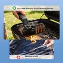 Electric Grill Cleaning Brush,Rechargeable 3-Speed Powerful Grill Brush,Waterproof Design, 180 Adjustable Stainless Steel Replaceable Brush Head,Specially Designed for Outdoor Camping and Barbecuing