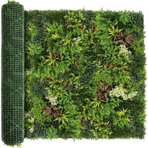 TTTM Artificial Greenery Hedge Panel Wall Decor: 72"X144" (72 SQFT)