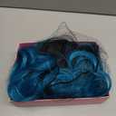 NAYOO Long Ombre Bluish Green Wavy Wig for Women 26 Inch Middle Part Curly Wavy Wig Natural Looking Synthetic Heat Resistant Fiber for Daily Party Use (Ombre Bluish Green)