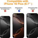 OneFish Screen Protector for iPhone 16 Plus, HD Clear, Full Edge Coverage 6.7" 16 Plus,Scratch Resistant, Bubble Free, Easy Installation, Auto Dust-Elimination, 2 Pack