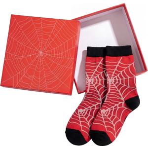 Boys Socks Spiderweb Toddler Cotton Ankle Socks with Gift Box for Kids  6-10 Children Sports Everyday Wear