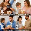 2 x Mom to Be Gifts - Pregnancy Announcement Keychain Set for Daddy and Baby - Parents to Be Jewelry Gift - New Dad First Time Mom Keyring - Future Mother Father Gift