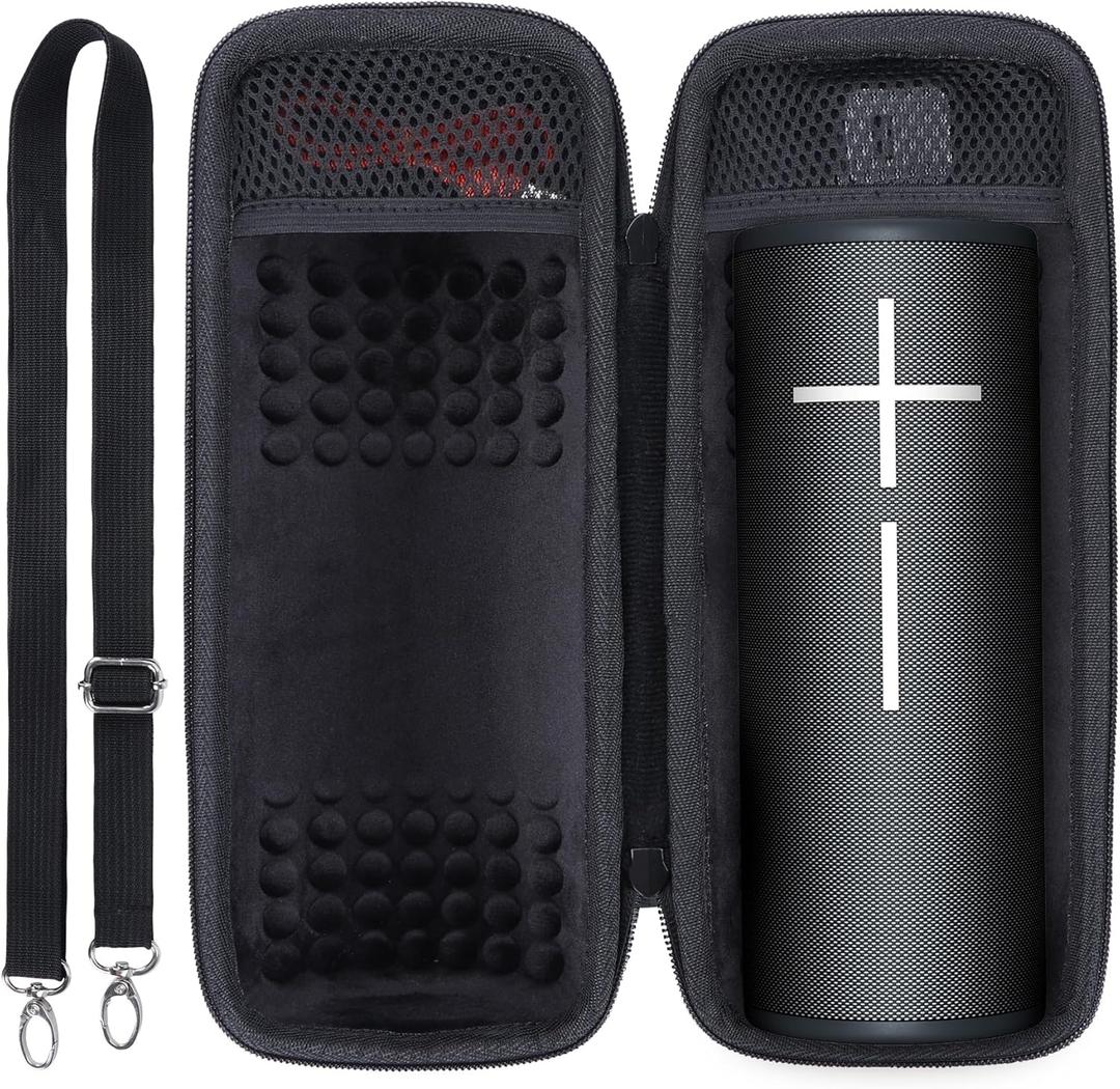 Lebakort Storage Case Compatible with Ultimate Ears UE MEGABOOM 4 3 Portable Waterproof Speaker (Black Case)