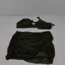 Blooming Jelly Womens High Wasited Bikini Sets Tummy Control Swimsuits Curvy Mesh Swim Skirt (X-Large, Army Green)