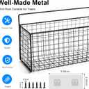2 Pack Large Adhesive Cabinet Organizer - Lid Organizer Inside Cabinet Wall Mounted Pantry Door Caddy for Kitchen Containers Lid Kitchen Under Sink Basket