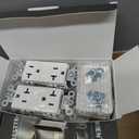 BESTTEN 50 Pack Decorator Receptacle Outlet, 20 Amp Electical Outlet with Wallplate, Non-Tamper-Resistant, Residential & Commercial Use, 20A/125V/2500W, UL Listed, White