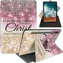 FUYOCWE Case for Samsung Galaxy Tab S8 Plus/S7 FE 5G Tablet Case,360 Degree Rotating Swivel Stand Flip Smart Cover Case for Galaxy Tab S7 FE/S8 Plus/S7 Plus 12.4''-I can do All Things Through Christ