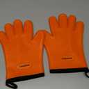 KITCHEN PERFECTION Silicone Smoker Oven Gloves For Women -Extreme Heat Resistant BBQ Gloves -Handle Hot Food Right on Your Smoker Grill Fryer|Waterproof Oven Mitts Grill Gloves