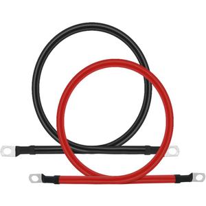 2 AWG Battery Cable 3FT 2 Gauge Pure Copper Battery Inverter Cables with 3/8 in Lugs Both Ends Power Inverter Wire Set for Automotive Solar Power Inverter Marine Boat RV Car Motorcycle 