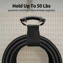 POWGRN 25 Ft 10AWG Black Outdoor Extension Cord Waterproof Heavy Duty 10 Gauge 3 Prong, Flexible Cold-Resistant Power Cord Indoor & Outside with Lighted Indicator End, 15Amp 1875W SJTW ETL Listed