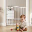Ozzy & Kazoo Baby Gate for Stairs and Doorways, 28.5" -40" Adjustable Width, 36" Height, Dog Gate for Doorways with Pressure & Wall Mount Kits, Baby Safety Gate for Stairs, Doorways, and Indoor Use