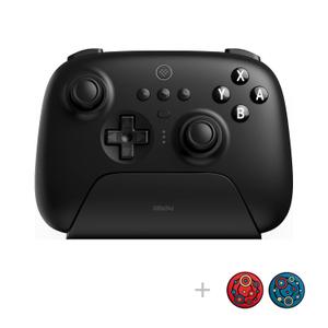 8Bitdo Ultimate Bluetooth Controller with Charging Dock, 2.4g Wireless Pro Gamepad with Back Buttons, Hall Joystick, Motion Controls and Turbo Function for Switch, Steam Deck & PC Windows (Black) (Ultimate Controller)
