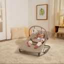 Ingenuity Nestle Vibrating Rocker, Lightweight Foldable Infant Seat with Breathable Fabric, 2-Position Recline, Mini Vibration Unit, 5-Point Harness