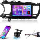 [2+64G] Android 13 Car Stereo Radio for KIA Optima K5 2013 2014 2015-9 Inch HD Touchscreen EQ Audio - Wireless Carplay & Android Auto, Mirror Link, WiFi, GPS, Multi UI, SWC + AHD Backup Camera + Mic