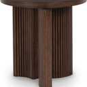 Signature Design by Ashley Korestone Contemporary End Table with Curved Legs, Dark Brown