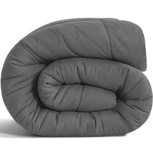 Twin Comforter - Down Alternative Comforter Duvet Insert, All Season Bedding Quilted Duvet Insert with Corner Tabs, Machine Washable, Dark Grey