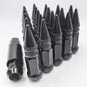 M12x1.5 Lug Black Nuts Lug,Spike Lug nut for Acura, Honda, Chevy, Hyundai, Toyota, Lexus, 20PCS 12x1.5 Lug Nuts with Socket Key.