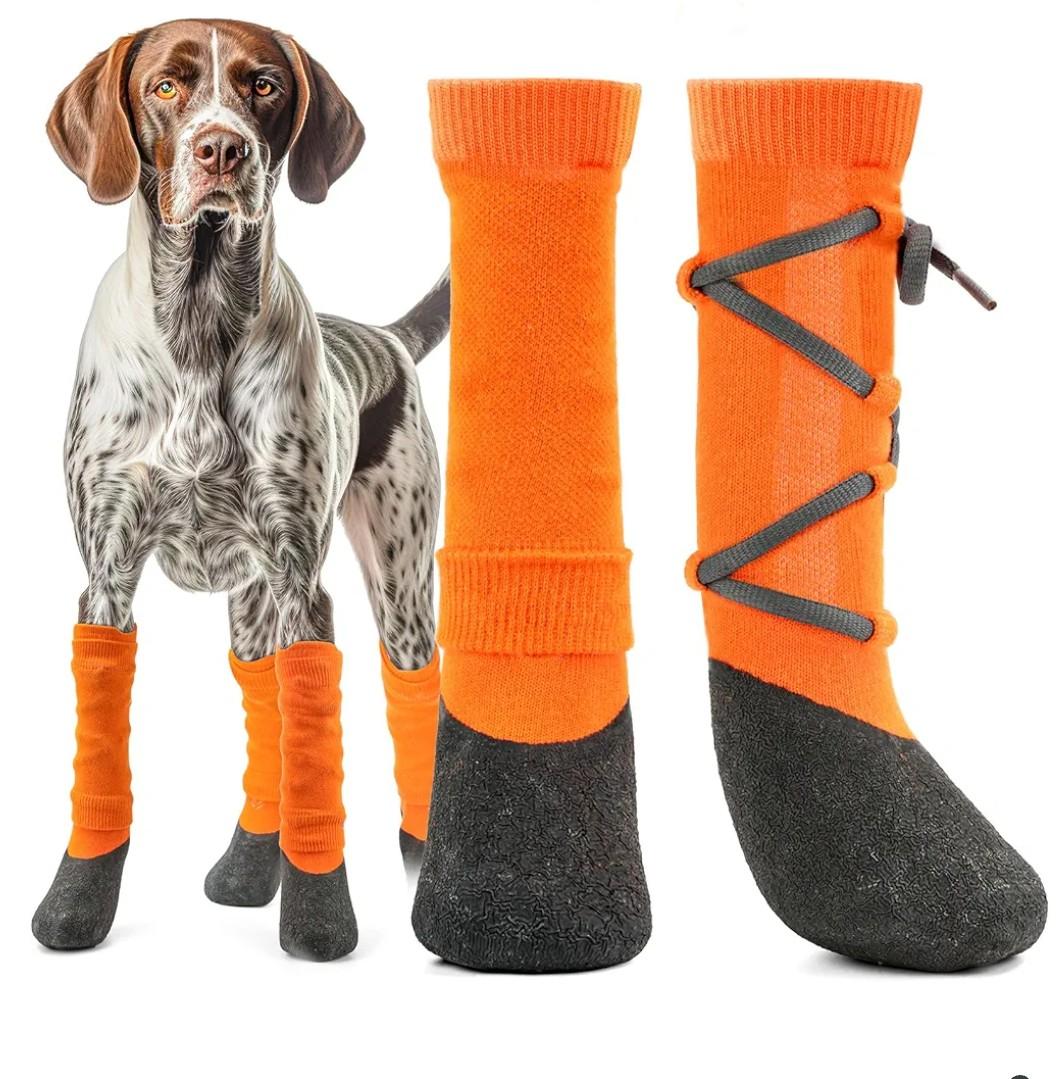 lesotc Dog Shoes for Large Medium Dogs, Dog Boots & Paw Protectors for Winter with Adjustable Straps for Walking Running Hiking Outdoor Dog Booties Dog Shoe XL