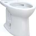 TOTO Drake Elongated Universal Height TORNADO FLUSH Toilet Bowl with CEFIONTECT, WASHLET+ Ready, Cotton White - C776CEFGT40#01