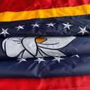 Embroidery Double Sided New Mississippi Republic Sates Flag 3x5 FT Outdoor- 340D Heavy Duty Missippi MS Flags Canvas Header with 2 Brass Grommets Easy to Rising