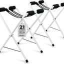 Best Marine and Outdoors Folding Kayak Stands 21" Tall, No Assembly, Heavy Duty Aluminum, Portable Kayak Storage Rack for Canoe, SUP & Paddle Board 150 lb Capacity, Lightweight & Foldable